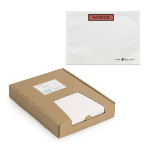 Proefpakket papieren paklijstenveloppen met bedrukking "Documents Enclosed" 228 x 165 mm