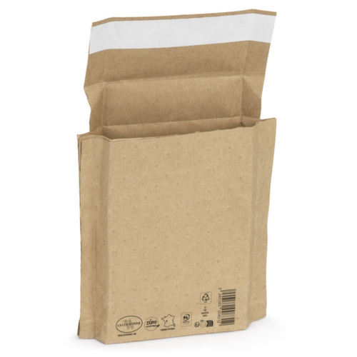 Papieren noppenenvelop 10 x 15 cm met zijvouwen van 3 cm