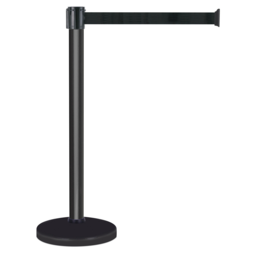 Afbakeningssysteem, lengte afzetlint 3 m, paal zwart