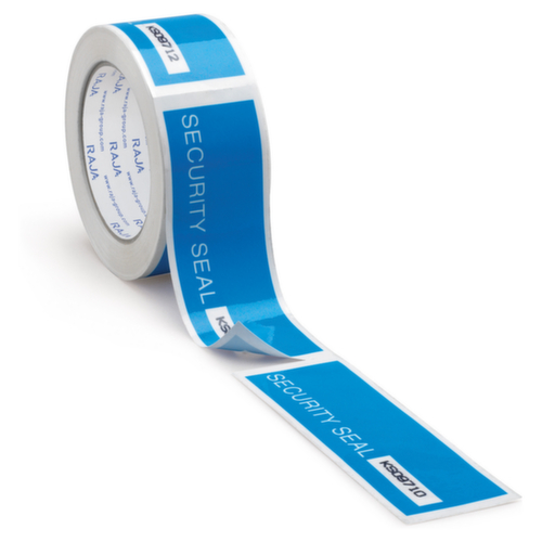 Veiligheidstape voorgesneden en genummerd blauw Raja