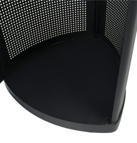 Afvalbak met overkapping, 60 l, zwart