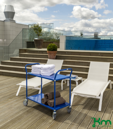 Kongamek Etagewagen 900x440 mm, draagvermogen 250 kg, 2 etages