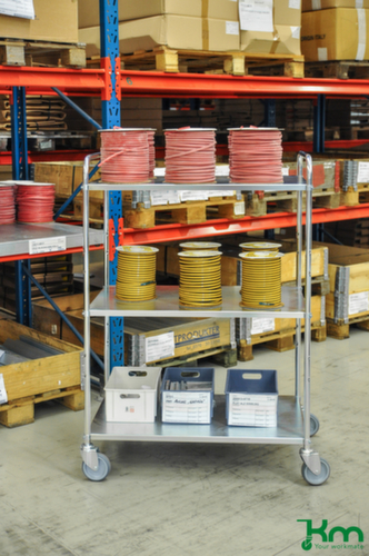 Kongamek Etagewagen, draagvermogen 250 kg, 4 etages