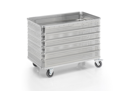 Gmöhling Aluminium bakwagen G®-TRANS met geperforeerde wanden en bodem, inhoud 430 l