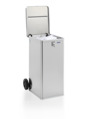 Gmöhling Aluminium dossierafvalbak G®-DOCU verrijdbaar, inhoud 240 l