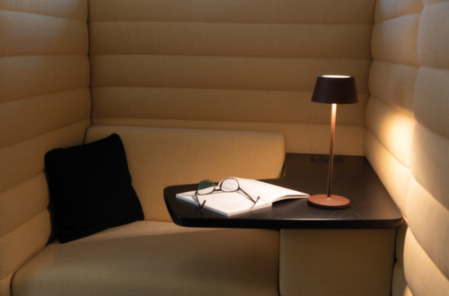 MAUL LED-tafellamp MAULnina, licht warmwit, bruin