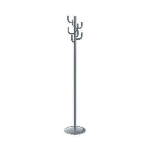 MAUL Staande kapstok MAULpolaris Lite, met 8 haken, RAL7001 zilvergrijs