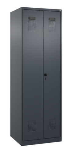 C+P Locker met zitbank Evolo PLUS voor scheiding van kleding, vakbreedte 300 mm
