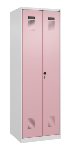 C+P Locker met zitbank Evolo PLUS voor scheiding van kleding, vakbreedte 300 mm