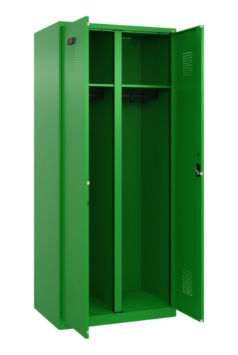 C+P locker voor scheiding van kleding Evolo PLUS met dubbele vakken, vakbreedte 400 mm