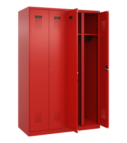 C+P locker voor scheiding van kleding Evolo PLUS met dubbele vakken, vakbreedte 300 mm