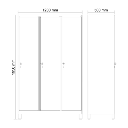 C+P locker Evolo PLUS, vakbreedte 400 mm