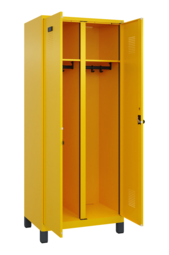 C+P locker voor scheiding van kleding Evolo PLUS met dubbele vakken, vakbreedte 400 mm