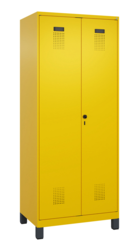 C+P locker voor scheiding van kleding Evolo PLUS met dubbele vakken, vakbreedte 400 mm