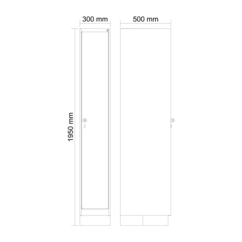 C+P Locker Evolo PLUS met sokkel