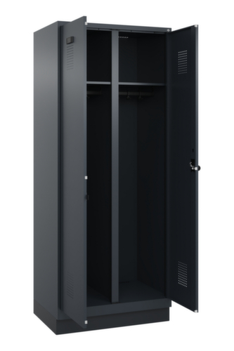 C+P locker voor scheiding van kleding Evolo PLUS met dubbele vakken, vakbreedte 400 mm