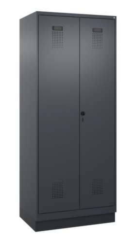 C+P locker voor scheiding van kleding Evolo PLUS met dubbele vakken, vakbreedte 400 mm