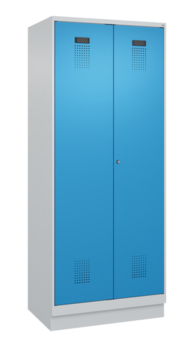 C+P Locker met zitbank Evolo PLUS voor scheiding van kleding, vakbreedte 400 mm
