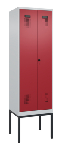 C+P locker voor scheiding van kleding Evolo PLUS met dubbele vakken, vakbreedte 300 mm