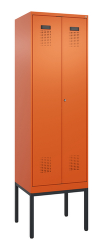 C+P locker voor scheiding van kleding Evolo PLUS met dubbele vakken, vakbreedte 300 mm
