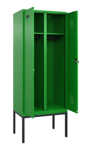 C+P locker voor scheiding van kleding Evolo PLUS met dubbele vakken, vakbreedte 400 mm