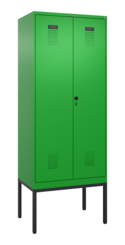 C+P locker voor scheiding van kleding Evolo PLUS met dubbele vakken, vakbreedte 400 mm