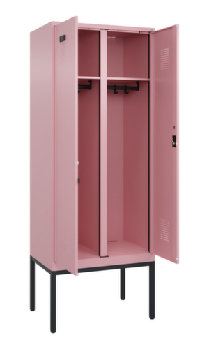 C+P locker voor scheiding van kleding Evolo PLUS met dubbele vakken, vakbreedte 400 mm