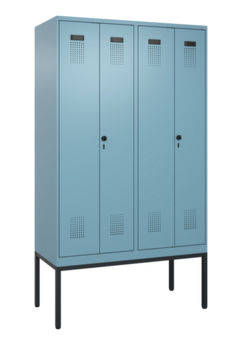 C+P locker voor scheiding van kleding Evolo PLUS met dubbele vakken, vakbreedte 300 mm