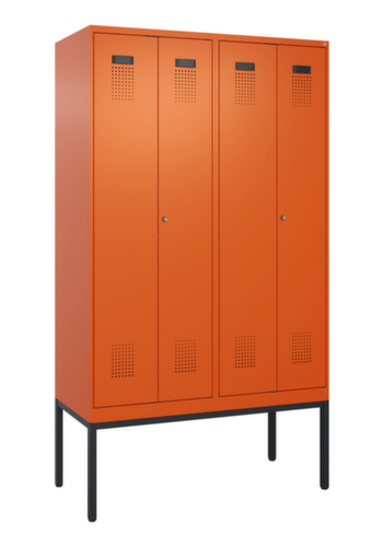 C+P locker voor scheiding van kleding Evolo PLUS met dubbele vakken, vakbreedte 300 mm
