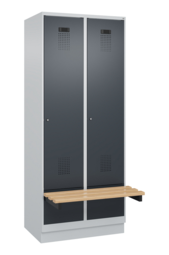 C+P locker Evolo PLUS met zwevende bank, vakbreedte 400 mm