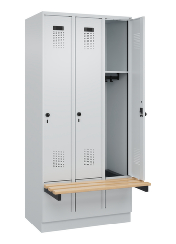 C+P locker Evolo PLUS met zwevende bank, vakbreedte 300 mm
