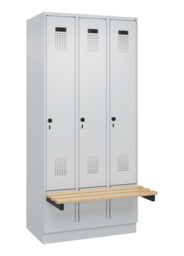 C+P locker Evolo PLUS met zwevende bank, vakbreedte 300 mm