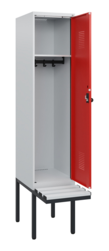 C+P locker Evolo PLUS met zwevende bank, vakbreedte 400 mm