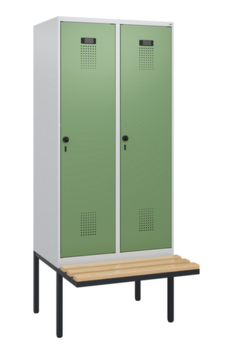 C+P locker Evolo PLUS met zwevende bank, vakbreedte 400 mm