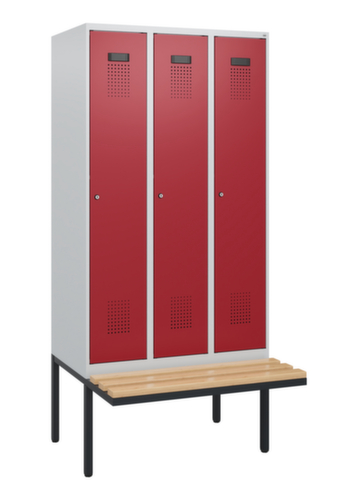 C+P locker Evolo PLUS met zwevende bank, vakbreedte 300 mm