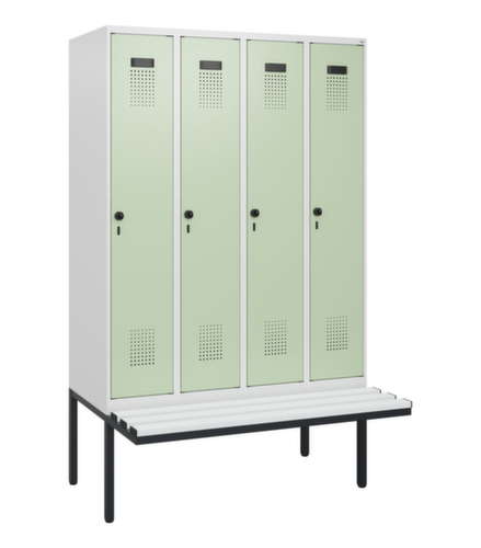 C+P locker Evolo PLUS met zwevende bank, vakbreedte 300 mm
