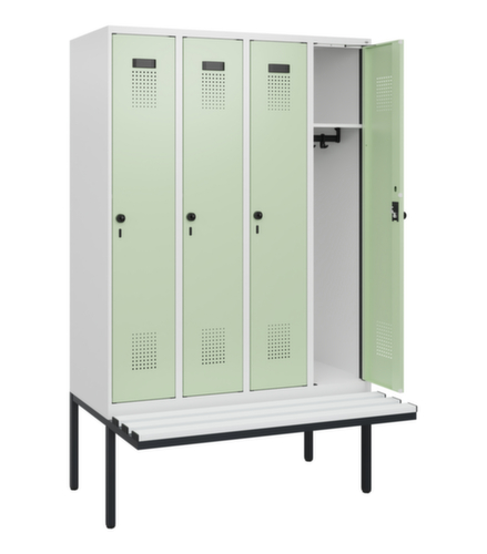 C+P locker Evolo PLUS met zwevende bank, vakbreedte 300 mm