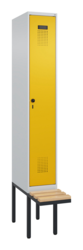 C+P Zwart-wit locker Evolo PLUS met bank