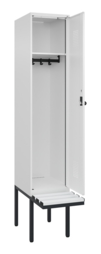 C+P locker Evolo PLUS met zwevende bank, vakbreedte 400 mm
