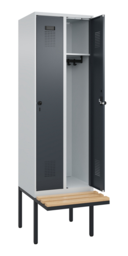 C+P locker Evolo PLUS met zwevende bank, vakbreedte 300 mm