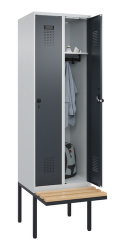 C+P locker Evolo PLUS met zwevende bank, vakbreedte 300 mm