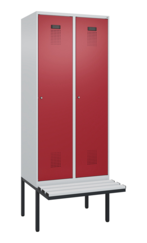 C+P locker Evolo PLUS met zwevende bank, vakbreedte 400 mm