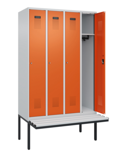C+P locker Evolo PLUS met zwevende bank, vakbreedte 300 mm
