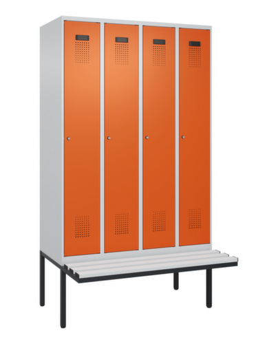 C+P locker Evolo PLUS met zwevende bank, vakbreedte 300 mm