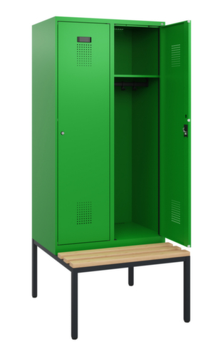 C+P locker Evolo PLUS met bank, vakbreedte 400 mm