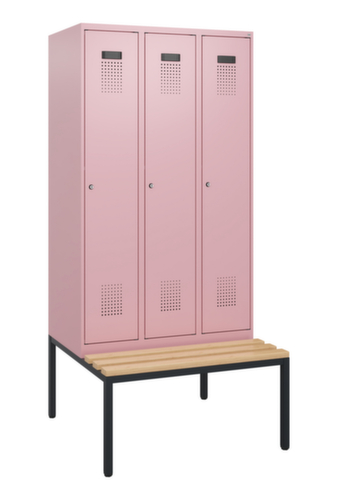 C+P locker Evolo PLUS met bank, vakbreedte 300 mm