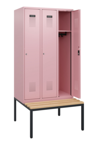 C+P locker Evolo PLUS met bank, vakbreedte 300 mm
