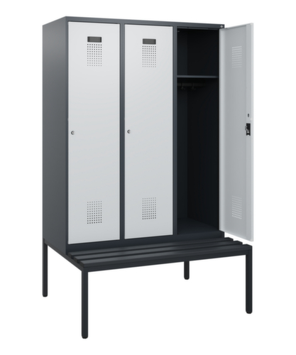 C+P locker Evolo PLUS met bank, vakbreedte 400 mm