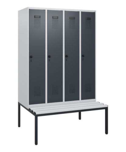 C+P locker Evolo PLUS met bank, vakbreedte 300 mm