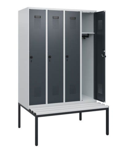 C+P locker Evolo PLUS met bank, vakbreedte 300 mm